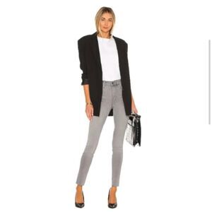 Frame Le High Skinny Jeans Womens 27 Gray Raw Hem Stretch High Rise Slim Jeans‎
